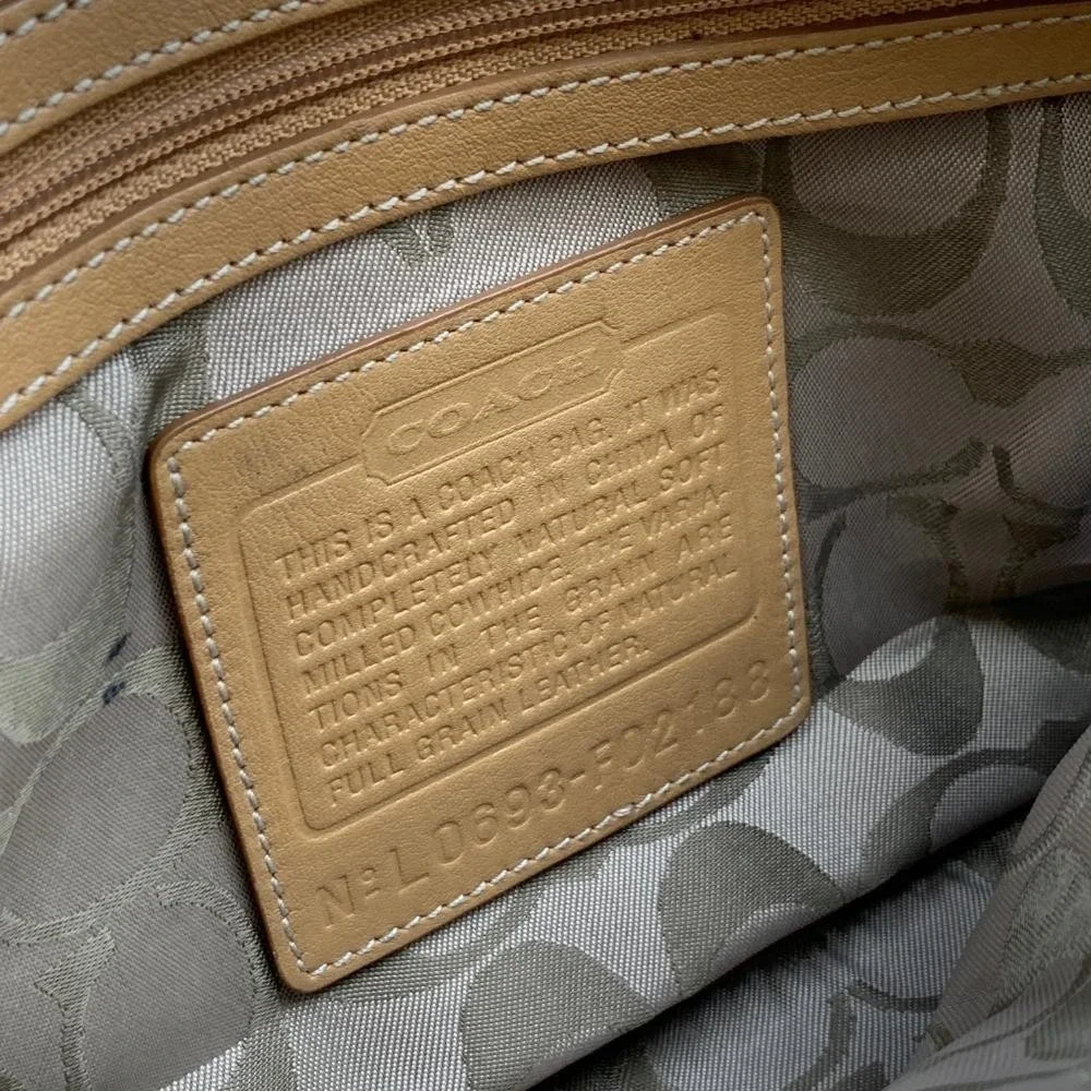 Coach Legacy‎ Handbag Womens Brown Pebbled Leather Adjustable Strap Shoulder Bag